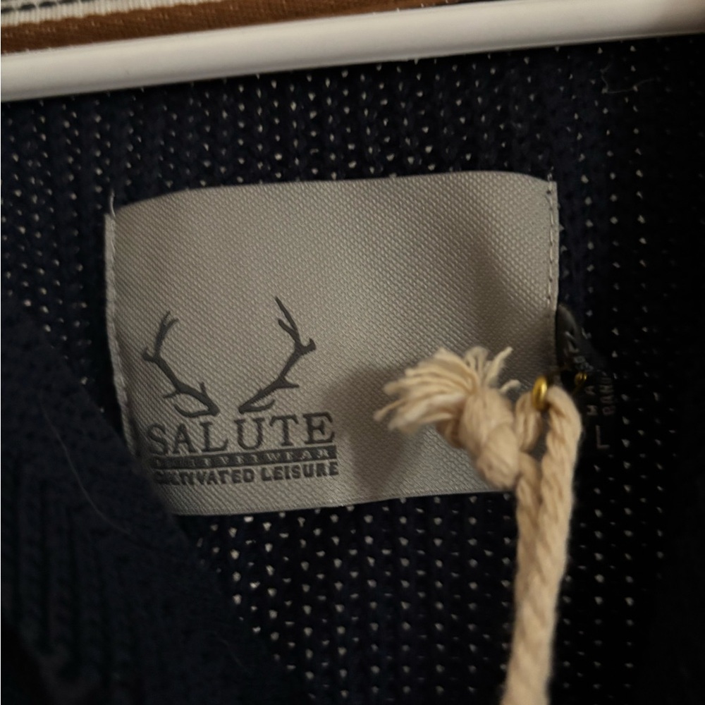 Elegant Navy Cable Knit Crewneck Sweater. Nashville Predators - Picture 2 of 7